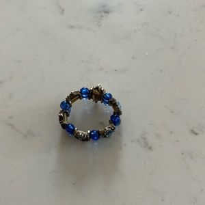 Blue “jewel” elastic ring